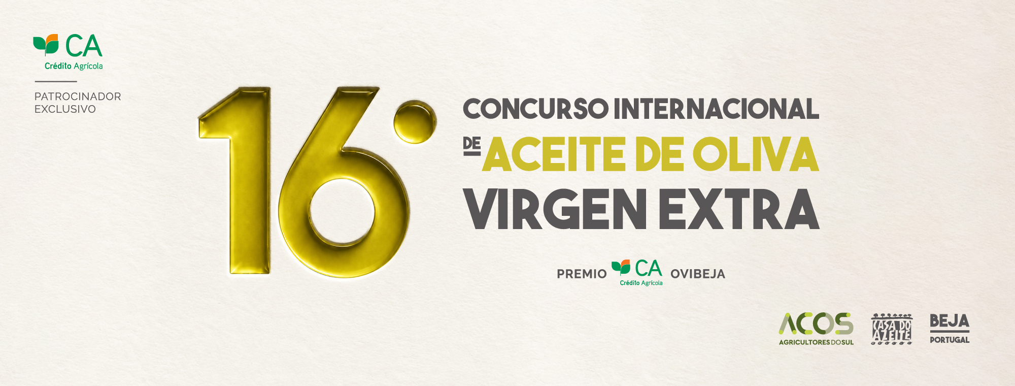 16º Concurso Internacional de Aceite de Oliva Virgen Extra - Premio CA Ovibeja